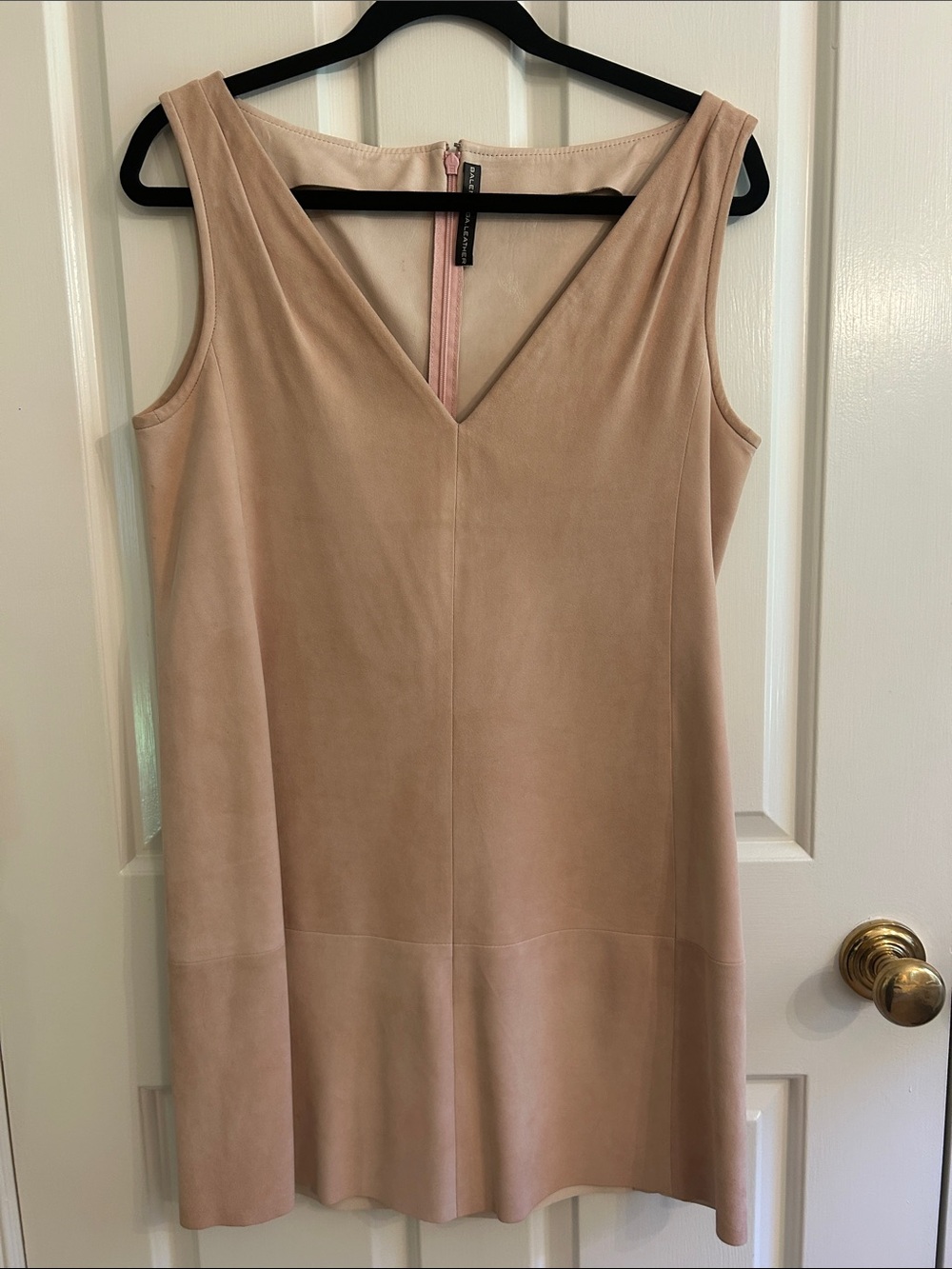 Balenciaga Blush Pink Suede Mini Dress